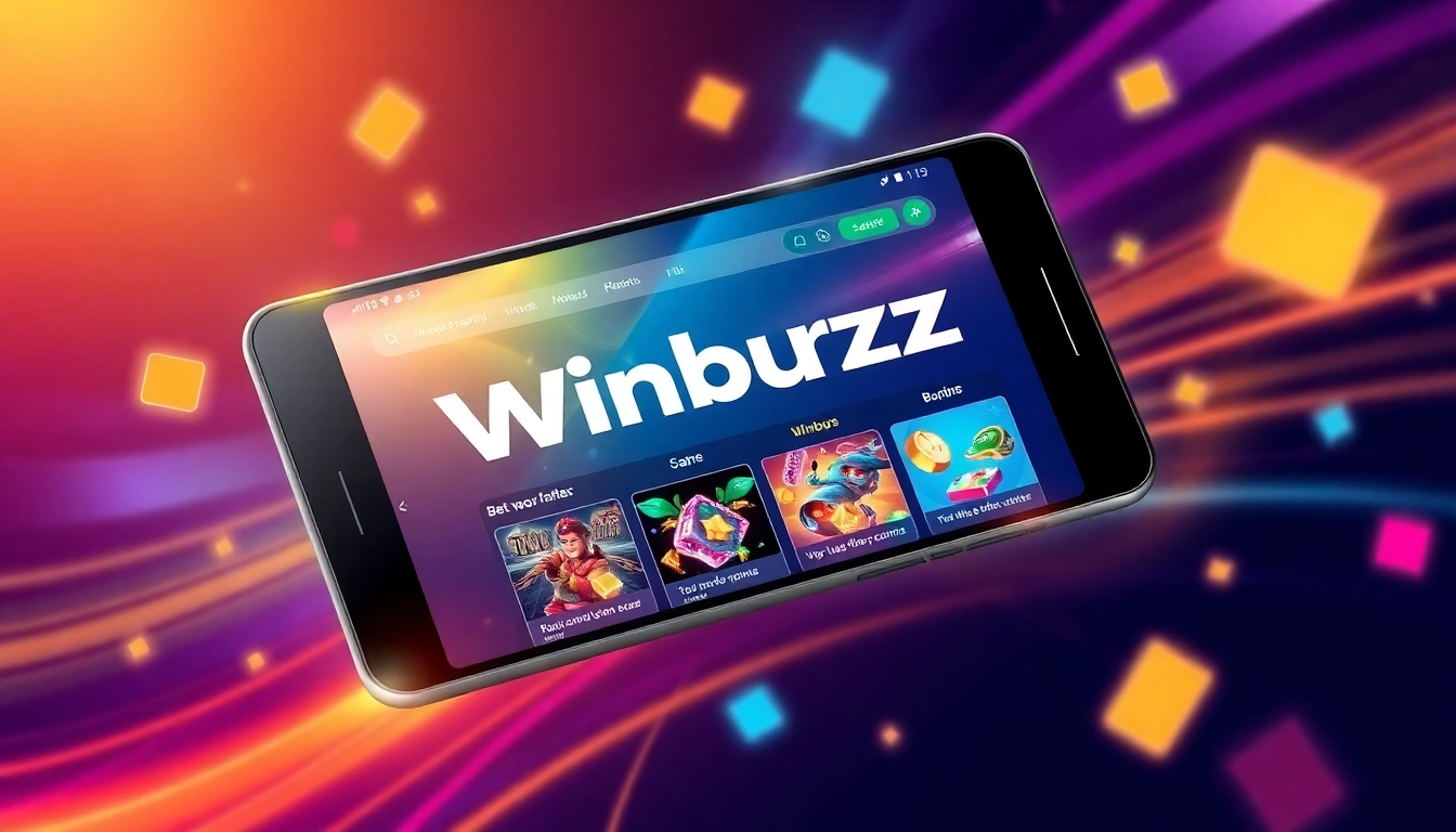 Winbuzz Apk app interface on mobile device with gaming and betting options for users in India