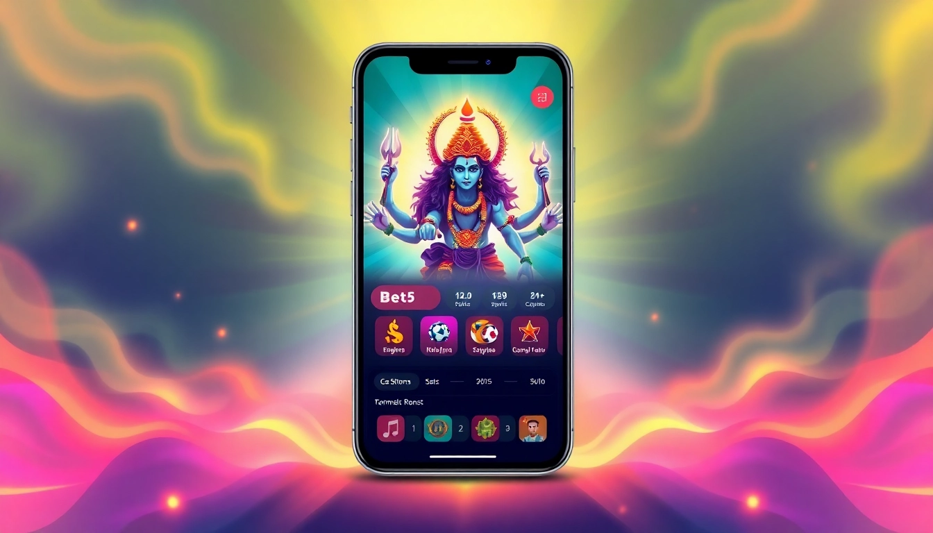 This Mahadev book id login screen on smartphone showcasing sports betting options with a divine