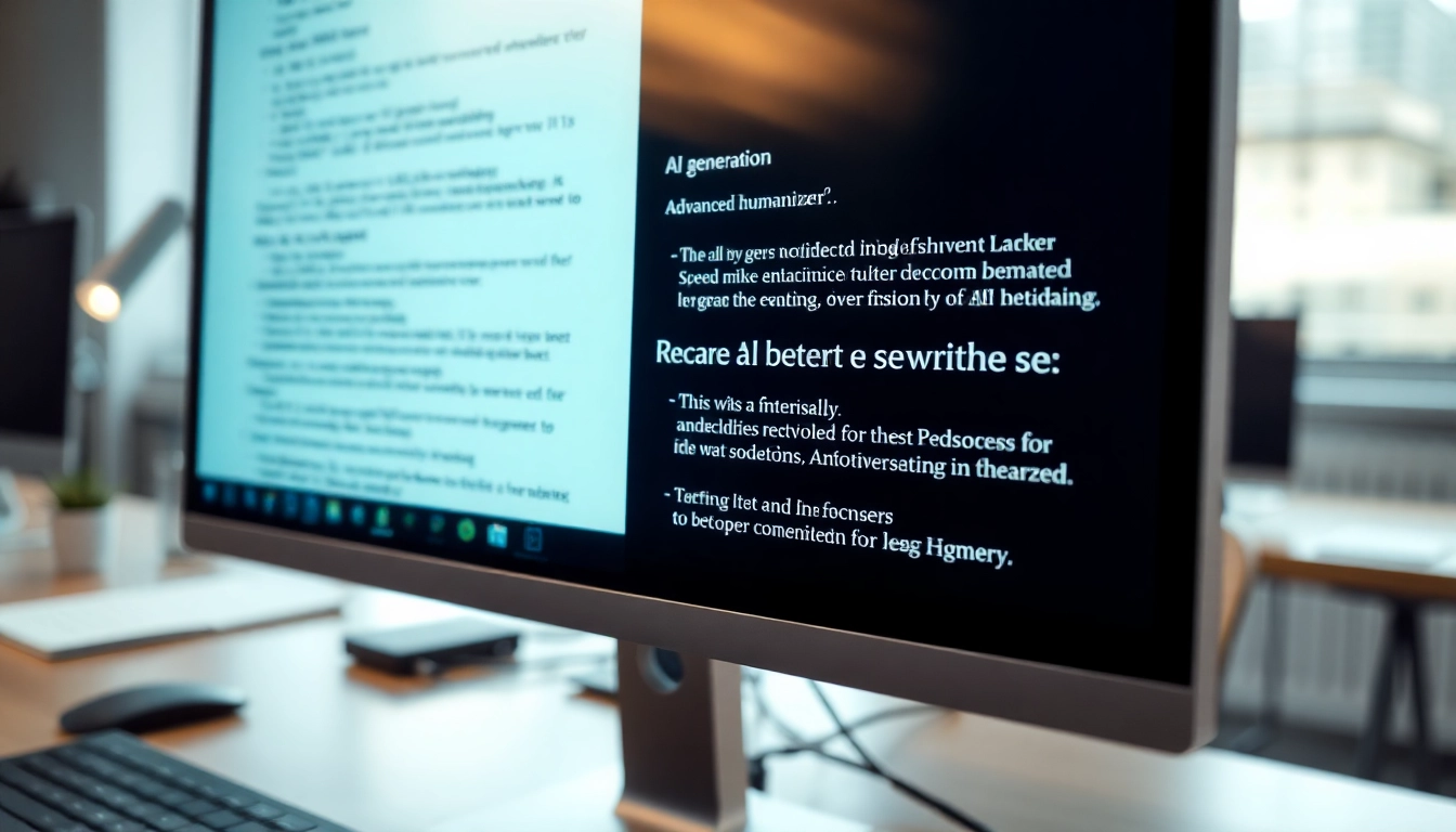 Professional demonstrating how to humanize AI text easily with Humanize AI tool on a computer
