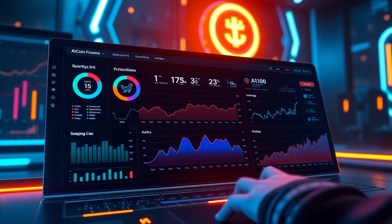 Aicoin financial analytics dashboard showing real-time market data and charts for investors and